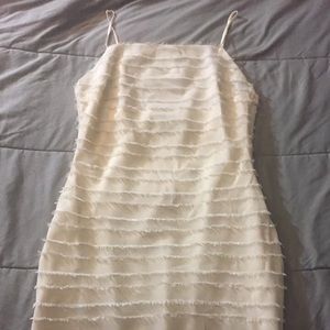 Cream, Spaghetti Strap Mini Dress